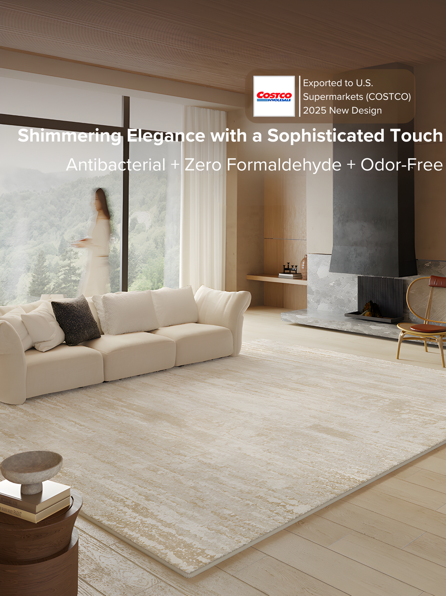 [2025] LUXURY STONE – Elegant Sofa Rug | Waterproof, Stain-Resistant, 15mm Thick & Ultra-Soft